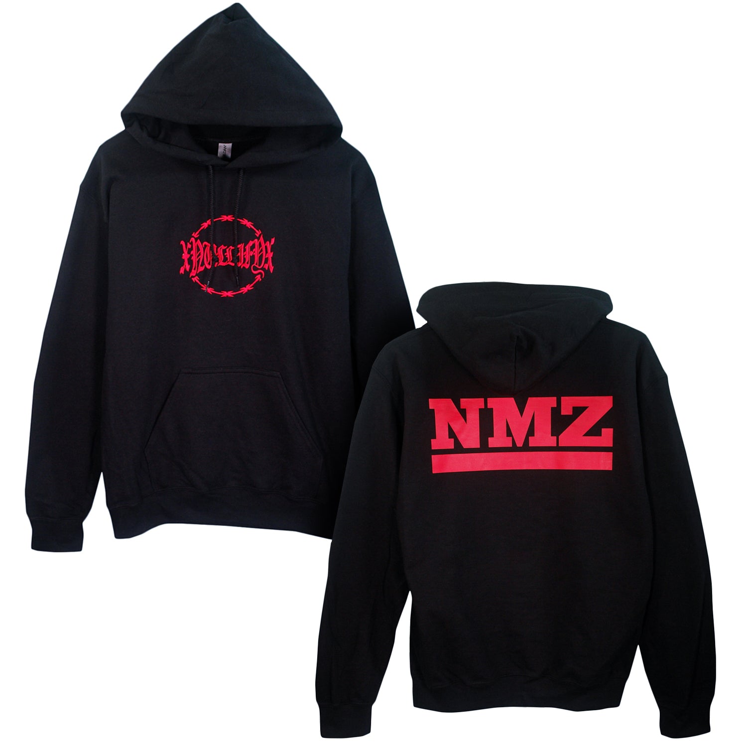 Barbed Wire Embroidered Black Pullover