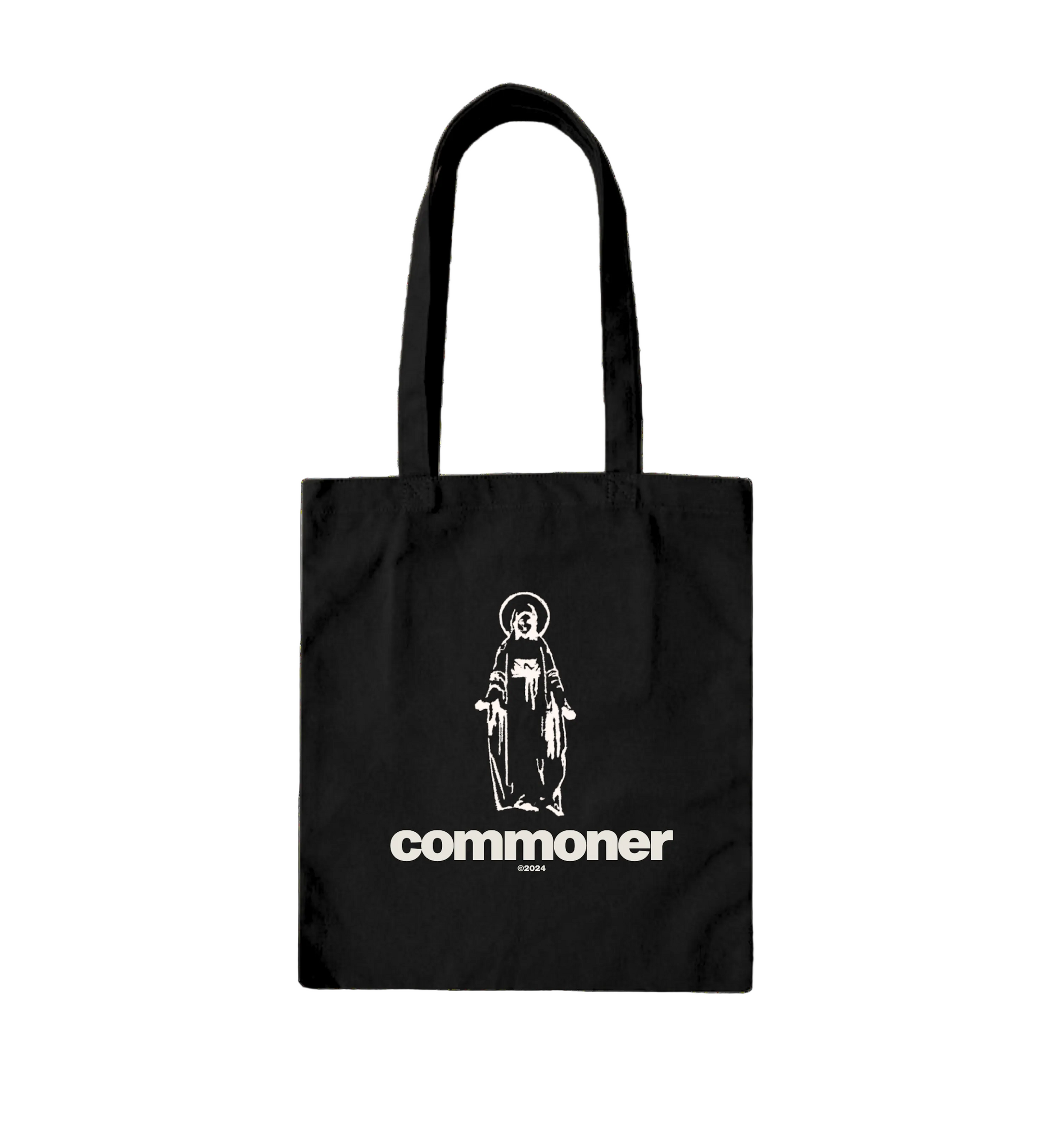 Mother Mary Black Tote Bag