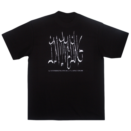Black Shakawear I’M TRYING (Single Release) shirt featuring stylized white text on the back that reads IM TRYING, with smaller LESSER CARE text printed below it.